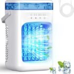 Portable Air Conditioners,Portable AC Unit with 3 Speed 2 Mist Modes Rapid Cooling,Mini Air Conditioner with 1000ML Water Tank