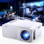 Projector with WiFi and Bluetooth, [Native 1080P Upgrade 240 ANSI] KSAN Portable Projector, Mini Movie Projector for Outdoor Use, Bedroom Ceiling Video