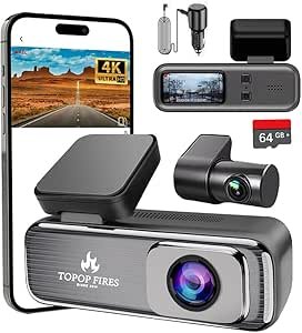 You are currently viewing TOPOPFIRES Dash Cam Front and Rear,4K 60fps +1080P Dashcam,Dual Lens Dashcams for Cars with WiFi, Night Vision, 24H Parking Monitor, Loop Recording, G-Sensor