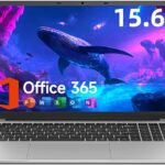 15.6 Inch Windows 11 Laptop, 5205U Processor, 4GB RAM 128GB Storage Expandable to 1TB, FHD Display with Numpad, Office 365 Pre-Installed, Wi-Fi 5 Bluetooth 4.2, Type-