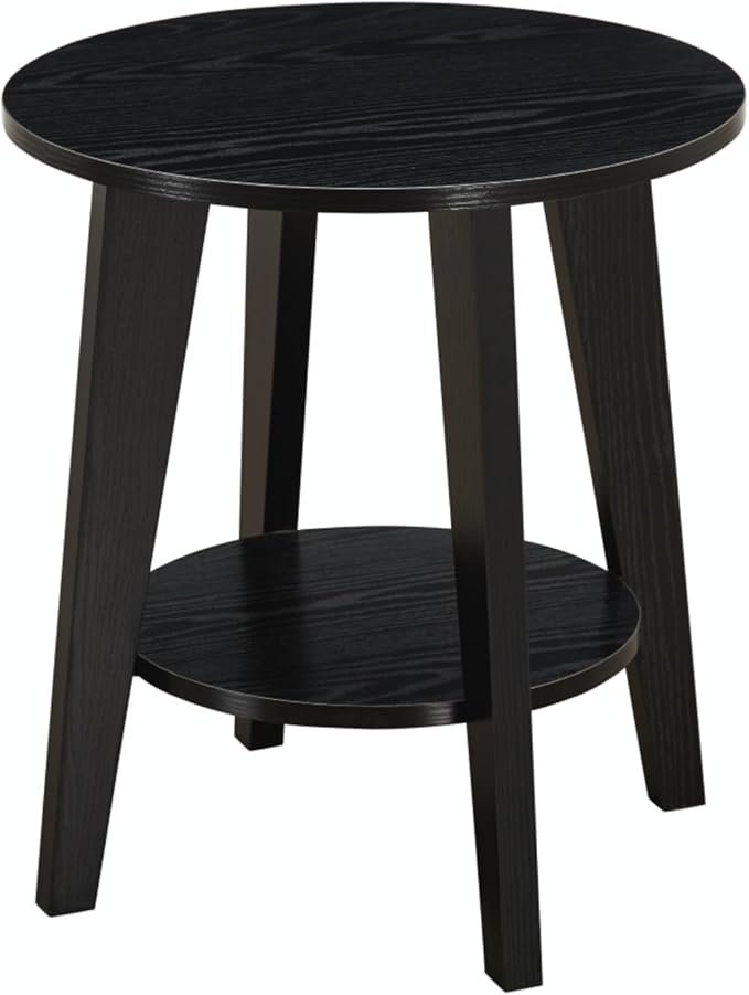 Read more about the article Small Round Side Table – 17.7″ Cute End Table with 2-Tier Storage – Waterproof Low Nightstand