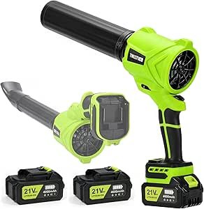 Read more about the article TNELTUEB Leaf Blower Cordless, 21V Battery Powered 980000 RPM 180° Rotating Handheld Electric Leaf Blo