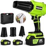 Leaf Blower Cordless,Battery Powered 800,000 RPM Electric Leaf Blower with 2 x 4.0Ah Battery and C