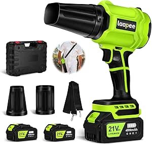 Read more about the article Leaf Blower Cordless,Battery Powered 800,000 RPM Electric Leaf Blower with 2 x 4.0Ah Battery and C