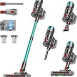 Cordless Vacuum Cleaner, 80Mins 650W/55KPA Self-Standing Vacuum Cleaners for H