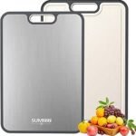 Titanium Cutting Board for Kitchen, Cutting Board Double Sided Food Grade, Pure Titanium/P