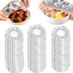 100 Pcs Reusable Aluminum Foil Food Covers Insulated Food Cover 110℃ Heat Resistant Elastic for Meals Vegetables Fruits Leftovers for Kitc