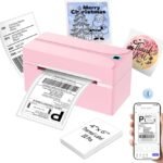 Shipping Label Printer, 4X6 Bluetooth Thermal Label Printer for Shipping Packages Small Business, Thermal Printers Compatible with Android iPhon