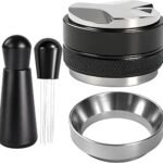 Espresso Accessories Kit,51mm Coffee Distributor & Tamper Leveler,Dosing Funnel set and WDT T