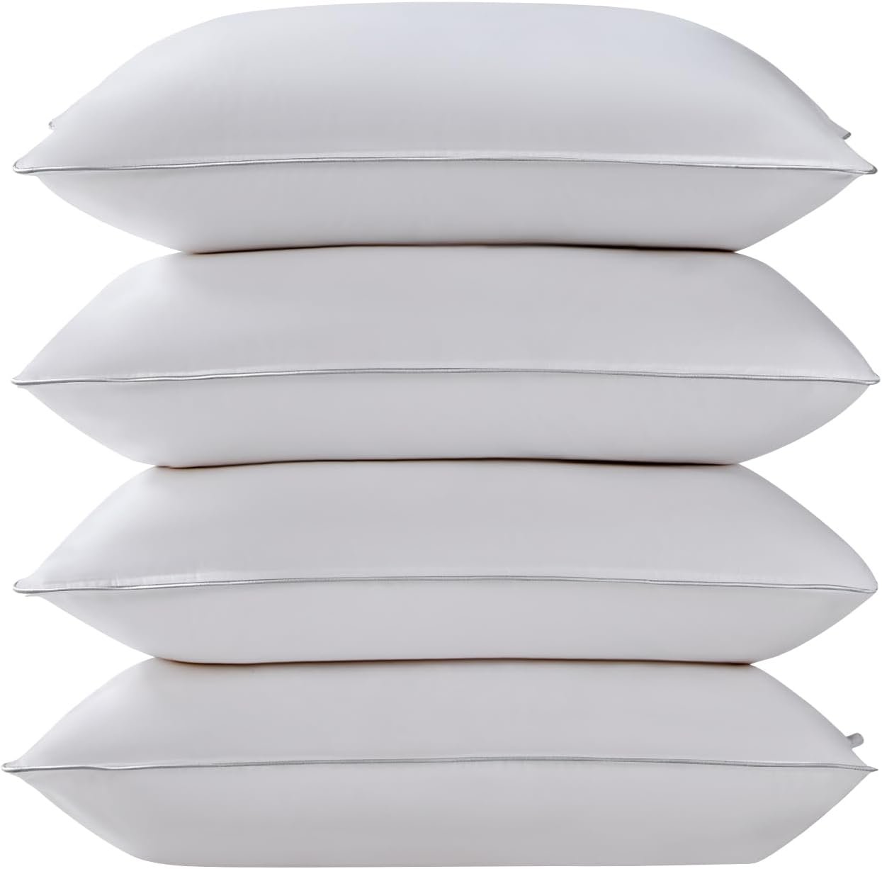 You are currently viewing Standard Size Pillows Set of 4, Hotel Quality Bed Pillows 18″x26″, Cooling Down Alternative Soft Pillows for Side, Back & Stomach Sleepers, 100% Organic Cotton Cover, Breathable & Supportive