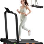 CURSOR FITNESS Walking Vibration Pad with 14% Incline 3.0HP Under Desk Portable Treadmills for Home Quiet 265LBS Vibration Plate Treadmill