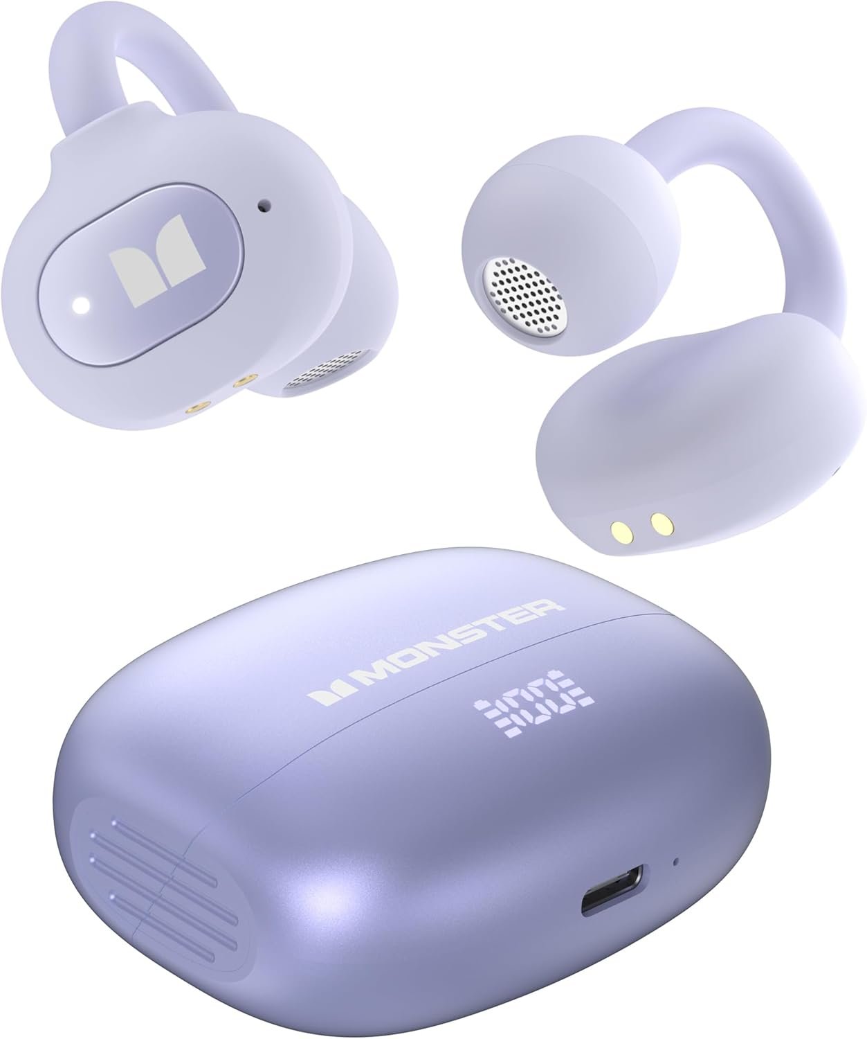 You are currently viewing Monster Open Ear AC339 Wireless Earbuds, Bluetooth 5.4 Clip-On Headphones, HiFi Stereo Sound, 40H Playback, Touch Control, IPX6 Waterproof Open-Ear Earbuds (Purple)