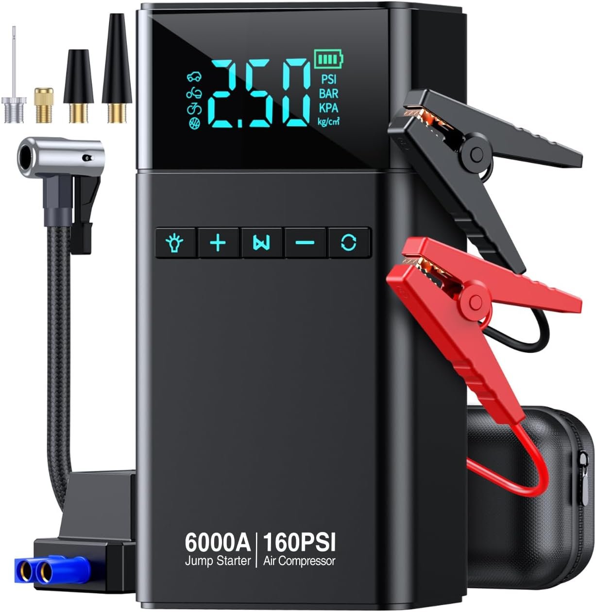 You are currently viewing 🚗 10-in-1 Portable Car Battery Jump Starter with Air Compressor (6000A / 160 PSI)
