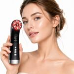 4-in-1 Facial Massager for Face & Neck, Red Light Skincare Device for Puffiness & Fine Line Care, At-Home