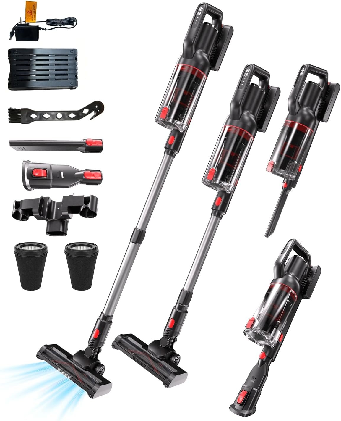 You are currently viewing 6-in-1 Cordless Vacuum Cleaner, 80,000 RPM High-Speed Motor, 50-Min Runtime, Tangle-Free Upright Stick Vacuum for Carpet, Hard Floor & Multi-Surface Deep Cleaning