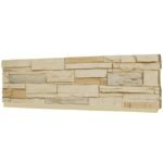 Faux Stone Wall Panel – 3D PU Stone Veneer (44.9” x 11.8”) Coffee Brown Rock | Lightweight Artificial Rock Siding for Fireplace, TV Accent Wall & Indoor/Outdoor Decor