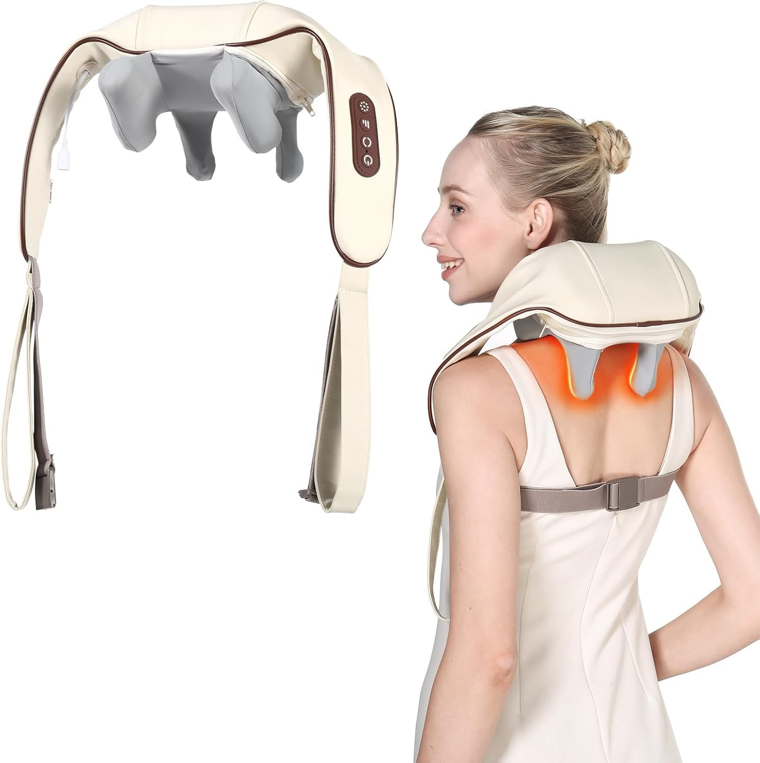 You are currently viewing KppeX 4D Deep Cordless Neck Massagers Pillow,Shiatsu Shoulder Massager,Leg and Back Pain Relief Tissue Kneading,Gifts