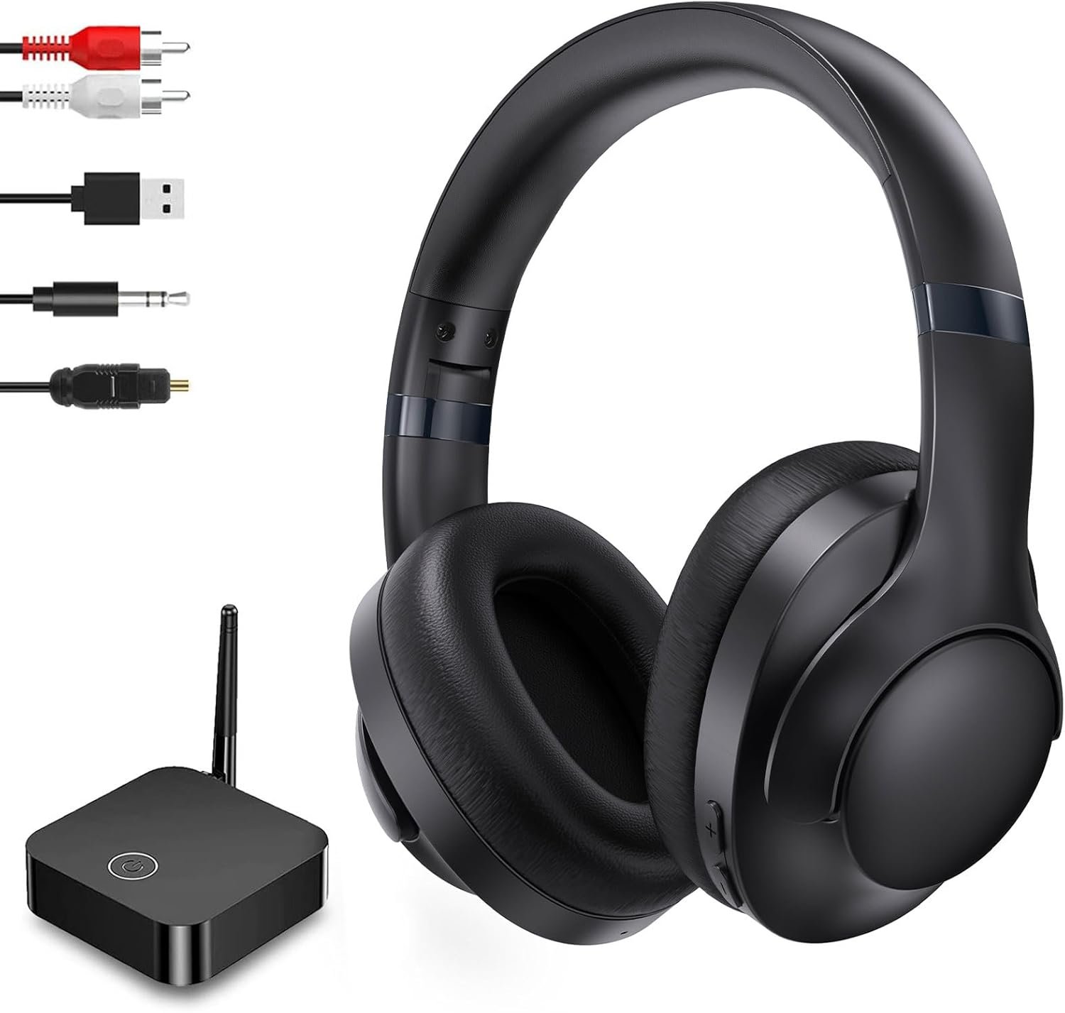 You are currently viewing R0SIDAPHONE Wireless TV Headphones with Transmitter – 2.4G & Bluetooth 5.3 Dual Mode, No Audio Delay, 295ft Range, 40H Playtime, Optical/RCA/AUX/USB Support