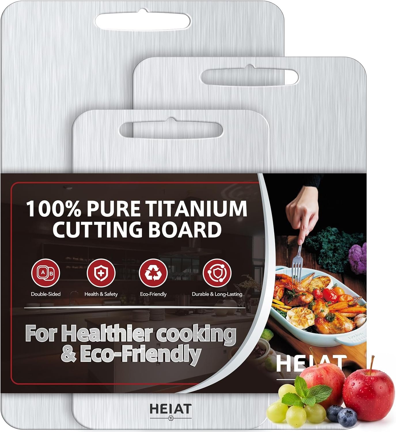You are currently viewing 100% Pure Titanium Cutting Board Set (3 Pieces – M, L, XL)