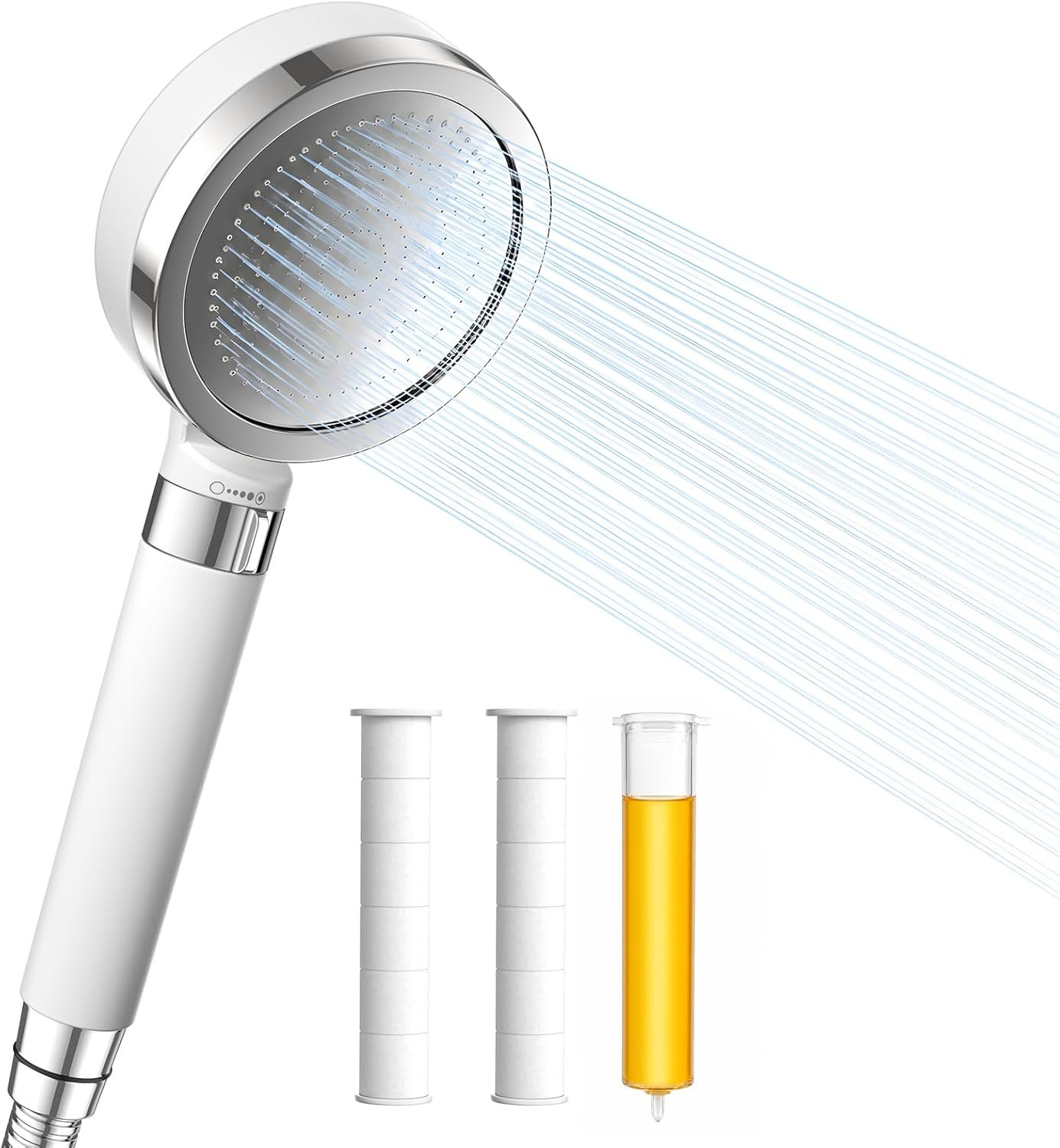 You are currently viewing Korean Beauty VC Scent Handheld Filter Shower Head with Rotary Switch – Anti-Chlorine Hard Water Filter, High Pressure, Skin & Hair Care, Easy Insta
