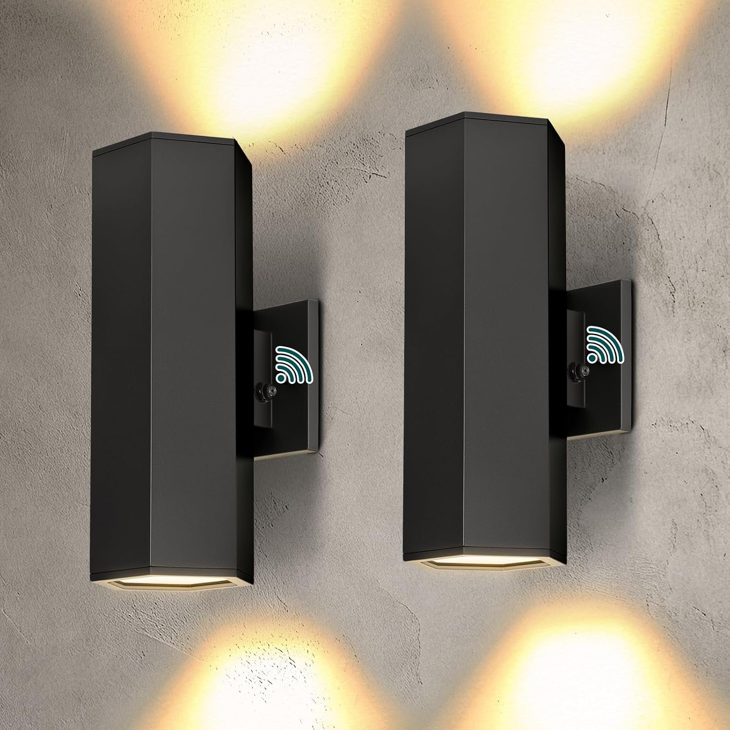 You are currently viewing 2 Pack Dusk to Dawn LED Outdoor Wall Lights, 3000K Warm White porch light | ETL Certified Matte Black Aluminum Wall Sconce, IP65 Waterproof Exterior Light Fixture for Front Porch, Garage, Patio, House