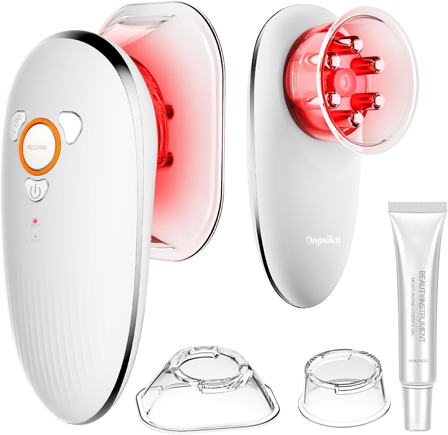 You are currently viewing Body Sculpting Machine with Red Light Therapy for Face & Body, Cupping Therapy, Electric Cellulite Massage Tool with 2 Cups, Gift for Women, White