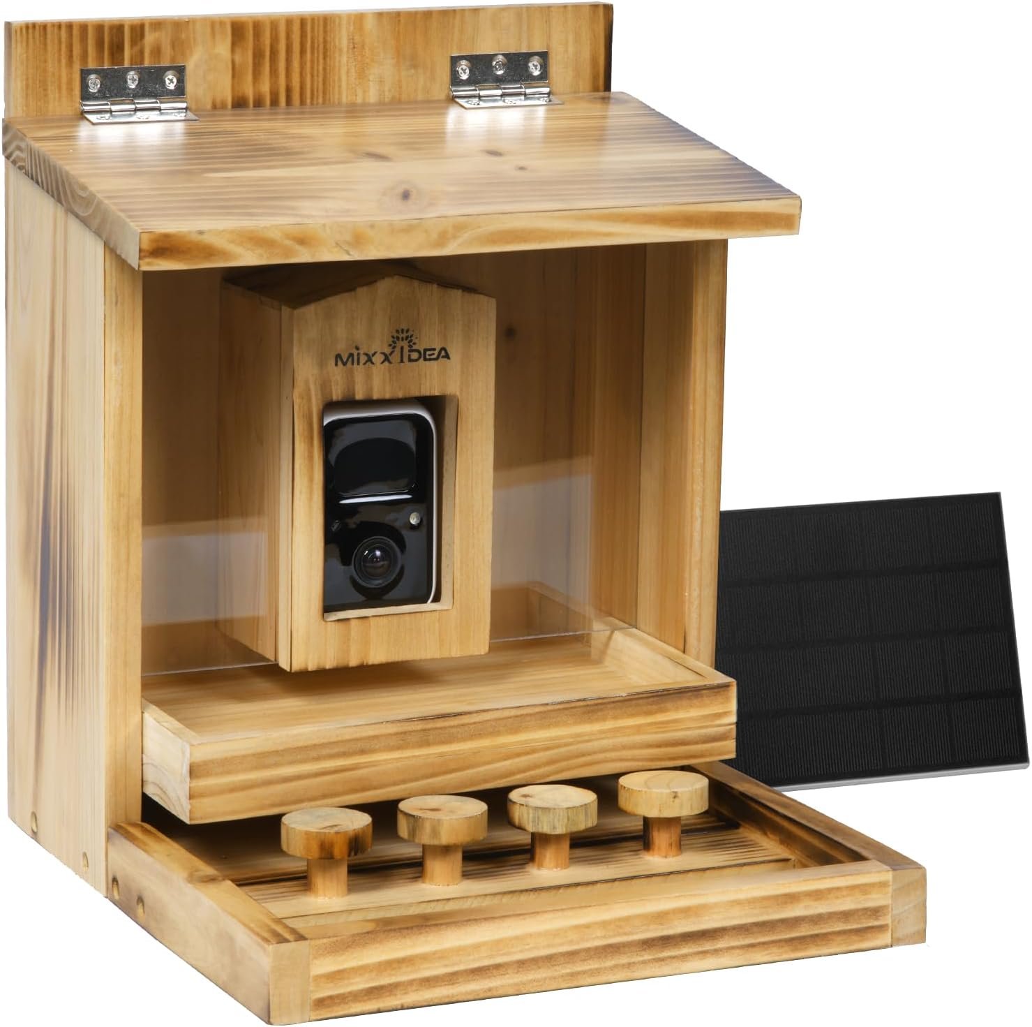 You are currently viewing Smart Wooden Squirrel Feeder with Camera – Solar Powered, AI Identification, 2K HD Video, Cloud Storage & 32GB SD Card, Large Capacity Outdoor Squirrel Feeder for Wildlife Lovers