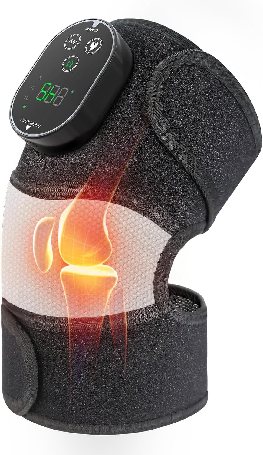 You are currently viewing Cordless Heated Knee Massager, FSA Eligible 3-in-1 Wearable Wrap for Knee, Elbow and Shoulder, Rechargeable Heat and Vibration