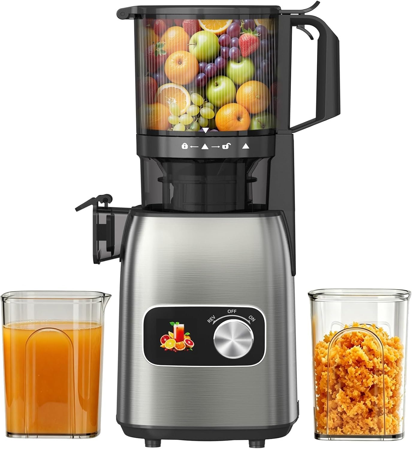 You are currently viewing Cold Press Juicer with 5.3″ Extra Wide Feed Chute – Slow Masticating Juicer Machine for Whole Fruits & Vegetables, High Juice Yield, Easy Clean, BPA-Free