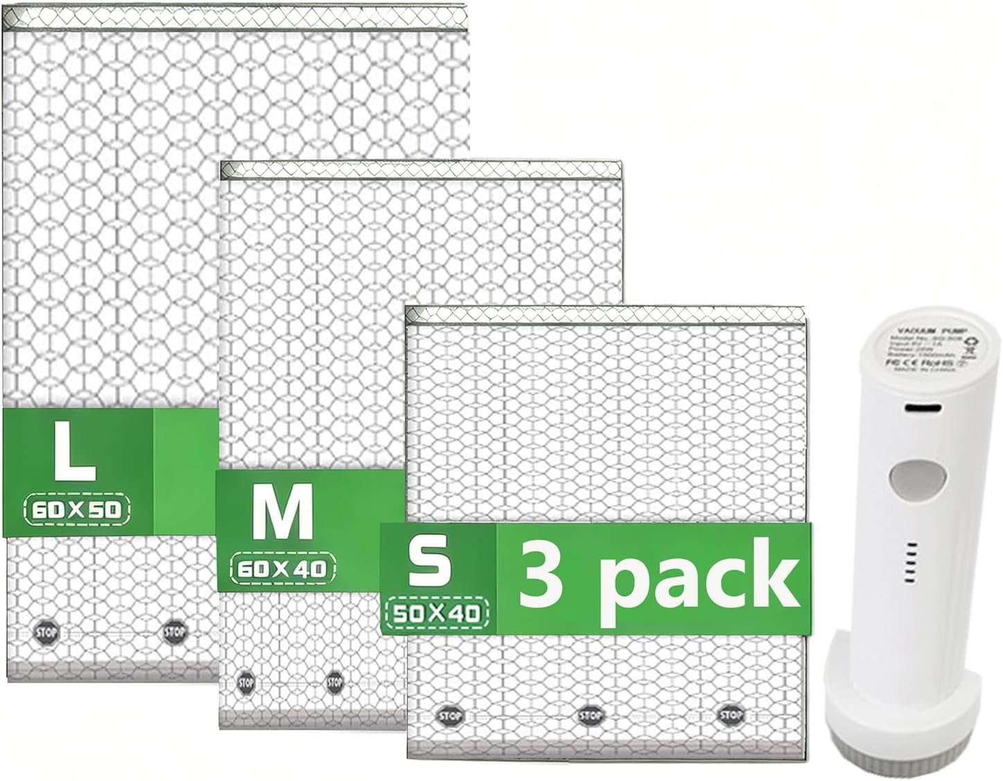 You are currently viewing Cordless Vacuum Storage Bags with Electric Pump, Leak-Proof Compression Bags for Clothes, Bedding, Travel, Luggage & Suitcases, Reusable Space Saver Bags Set