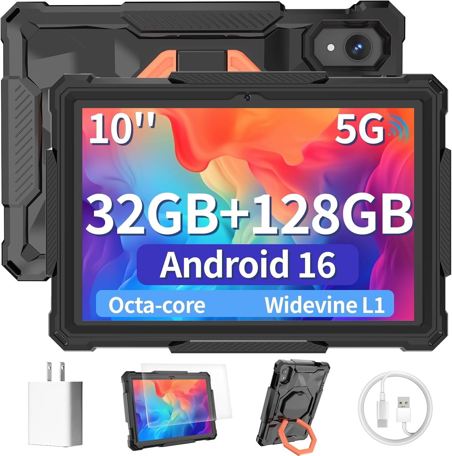 You are currently viewing 10 Inch Android 16 Tablet, 32GB RAM + 128GB ROM (Up to 1TB Expandable), Octa-Core Processor, 5G/2.4G WiFi, Bluetooth 5.0, GPS, Dual Camera (5MP+8MP), Long Battery Life with Protective Case – Black