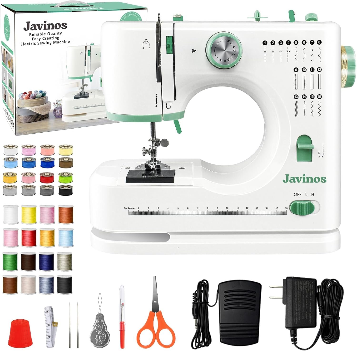 You are currently viewing Beginner Sewing Machine with 16 Built-in Stitches – Portable Mini Sewing Machine for Home Use, 2-Speed Control, Twin Needle, 38PCS Sewing Kit, Tutorial Video, Storage Drawer, Compact Design (Green)