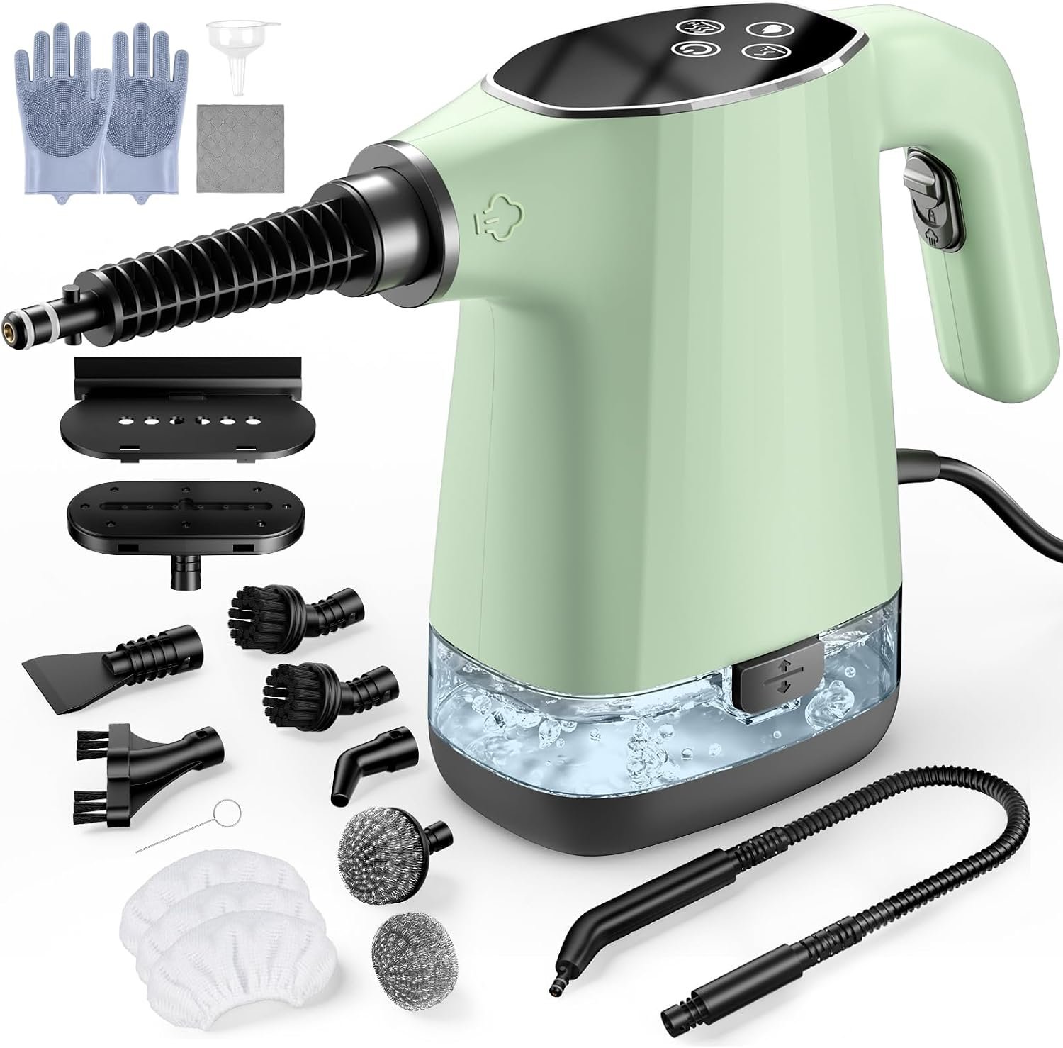 You are currently viewing Handheld Steam Cleaner, Portable Steamer for Cleaning with 18PCS Accessories, 12s Fast Heating, Pressurized Steam Cleaner for Home, Kitchen, Bathroom, Car Detailing,