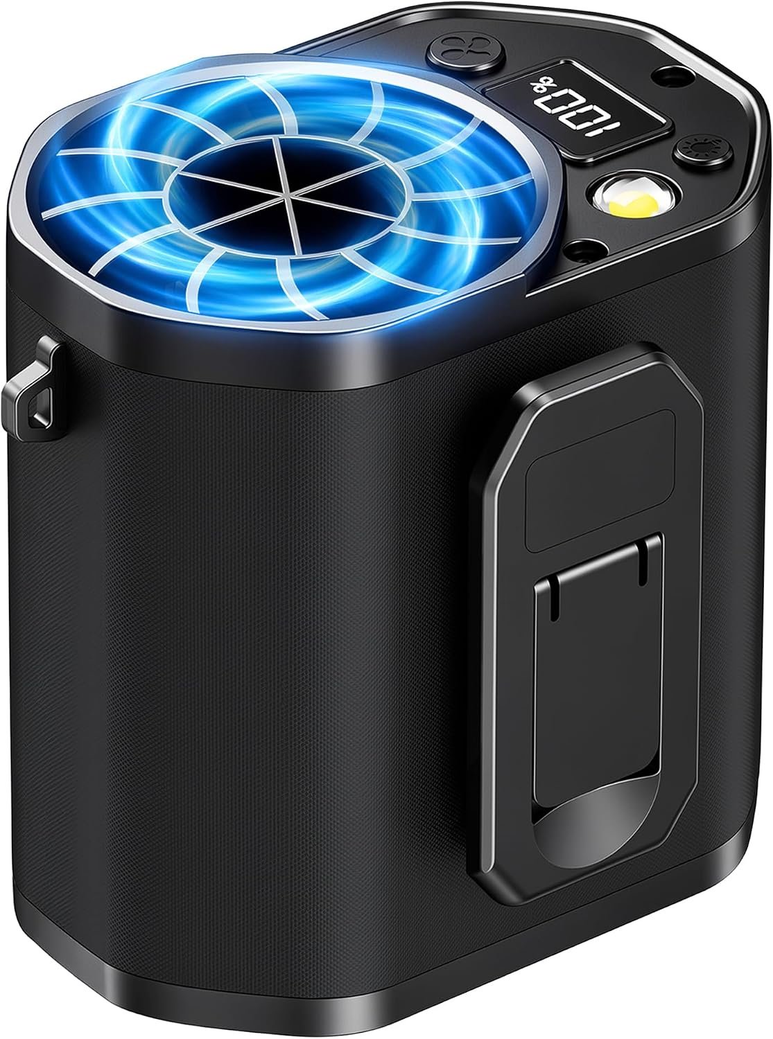 You are currently viewing Waist Fan with Clip on: Portable 4-Speed Enlarged Fan-blades Personal Belt Fan with LED Light 6-11H