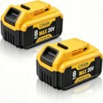 Power up your tools with this high-capacity 2-pack 8Ah rechargeable Li-ion battery set, designed for seamless compatibility with DeWalt 20V Max tools. Built for durability, efficiency, and extended performance, it’s an ideal upgrade for professionals and DIY users alike.