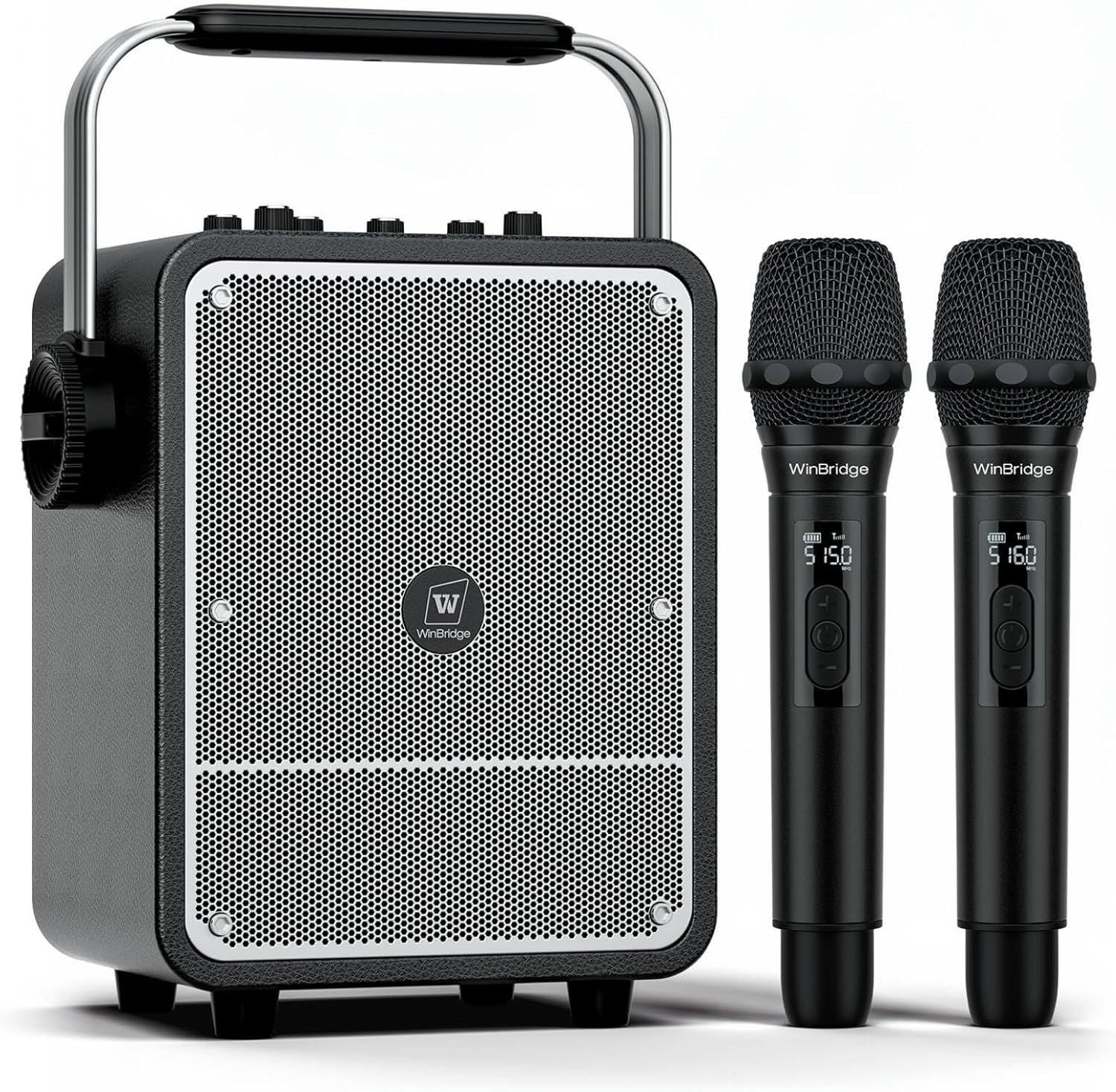 You are currently viewing 150W High-Power Karaoke Machine with 2 Wireless Microphones for Adults S200 | PA System Wireless Voice Amplifier with AI Sound Boost, Portable Bluetooth Speaker with Handheld Mics for Events,