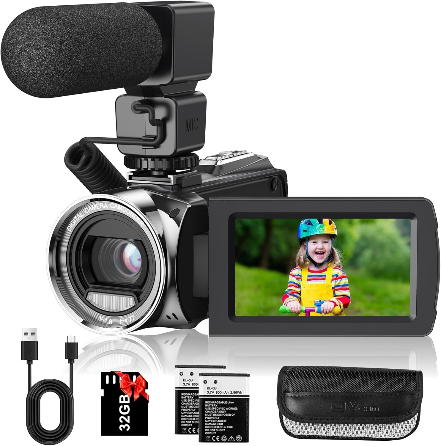 You are currently viewing Video Camera Camcorder Digital Camera Recorder for YouTube Full HD 1080P 30FPS 36MP 3.0″ 270゜Rotation LCD Video Cameras for Filming with Microphone,32GB SD Card, 2 Batteries for Kids Students Elderly