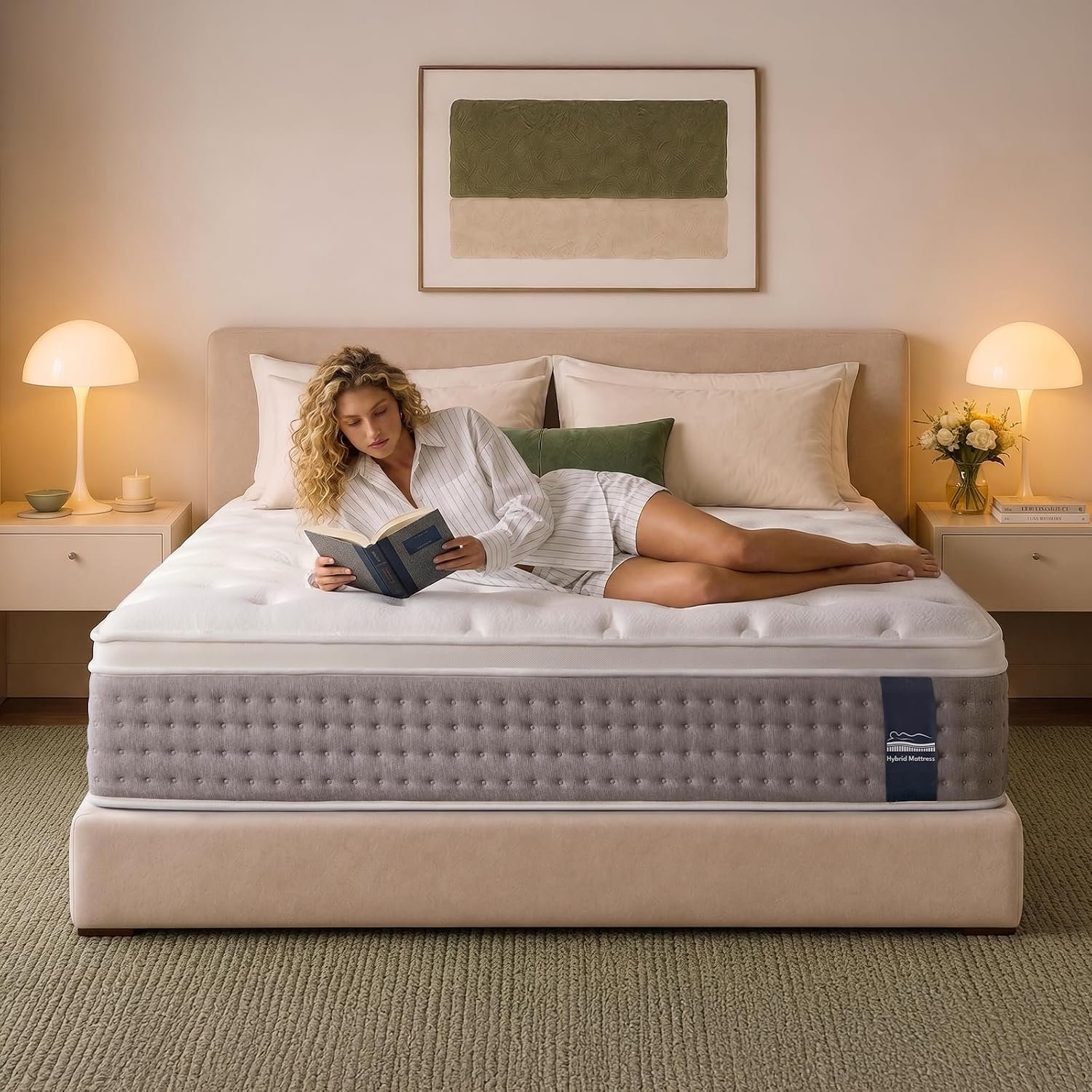 You are currently viewing 12 Inch Queen Hybrid Mattress, Medium Firm Mattress with Memory Foam and Individually Wrapped Pocket Coils, Pressure Relief and Support, CertiPUR-US Certified Brand: Sektfw 5.0 5.0 out of 5 stars   (10) |