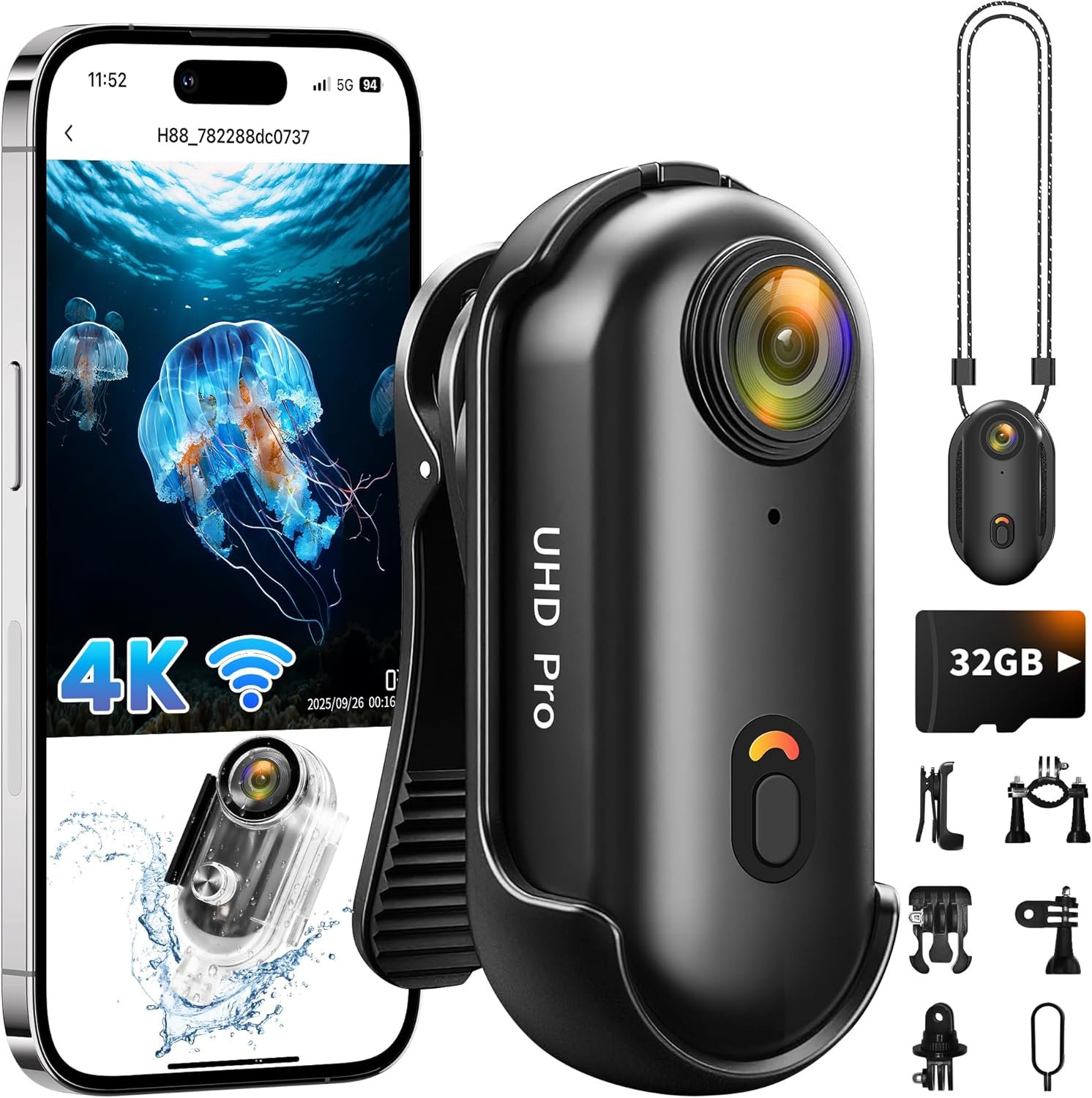 You are currently viewing 4K Body Camera with 32GB Storage, Mini WiFi Action Camera, Wearable Thumb Cam with Waterproof Case – Compact POV Bodycam for Vlogging, Cycling, Skiing, Hiking & Outdoor Sports