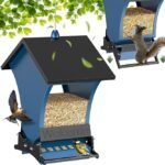 Bird Feeders for Outdoors, 5LB Metal Hanging Feeders, Large Wild Feeders for Cardinals, Chickadees, Durable Back