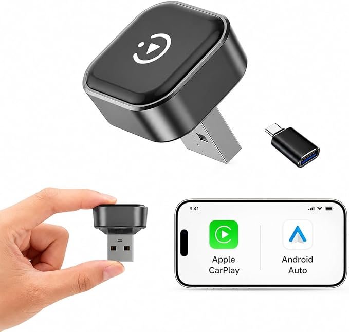 You are currently viewing Mini Wireless CarPlay & Android Auto Adapter, Low-Profile USB-A 2-in-1 Wireless Adapter for Fact