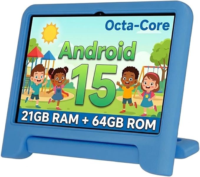 You are currently viewing Android 15 Kids Tablet 10.1 Inch, Octa-Core Processor, Case Included,Blue | Built-in parental controls; Google Kid