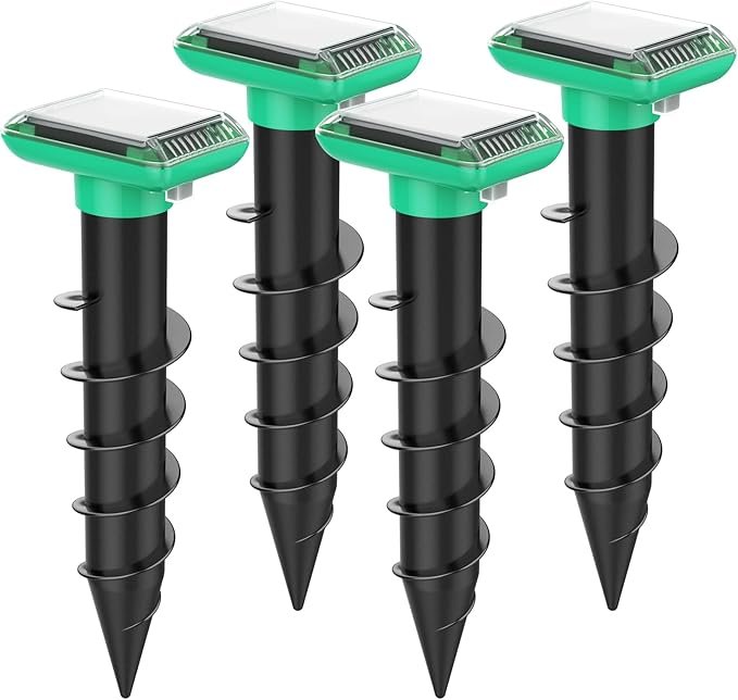 You are currently viewing Mole Repellent Solar Powered, Snake Repellent for Yard, Squirrel Repellent Outdoor, Ultrasonic Deterrent Stakes, Get Rid for Gopher, Vo