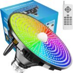 Upgraded LED Pool Light Bulb for Inground Pool, 70W RGBW Color Changing Swimming Pool Lights for Above Grou
