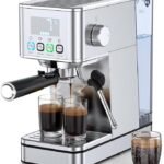 20BAR Espresso Machine, Cold Brew, Stainless Steel for Home,Silver | Compact espr