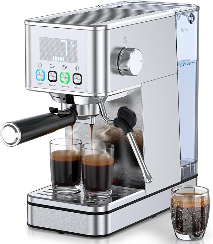 You are currently viewing 20BAR Espresso Machine, Cold Brew, Stainless Steel for Home,Silver | Compact espr