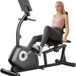 Recumbent Exercise Bike, Magnetic Staionary Bikes for Home with 16-level Resistance & Adjustable Seat, Staionary Bike