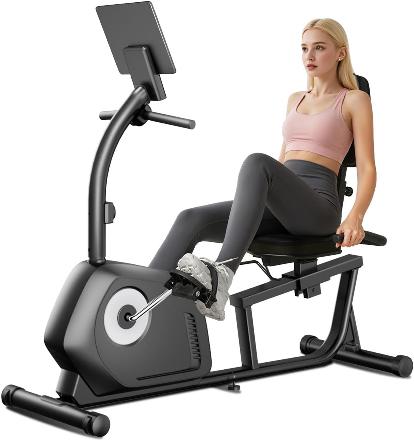 You are currently viewing Recumbent Exercise Bike, Magnetic Staionary Bikes for Home with 16-level Resistance & Adjustable Seat, Staionary Bike