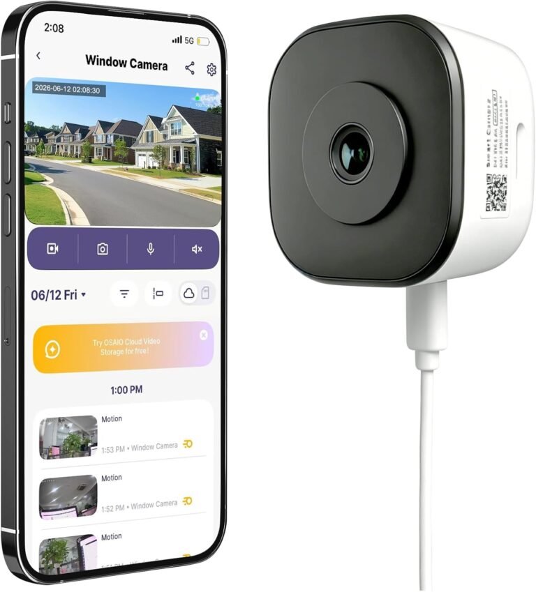 Read more about the article Aerzosty Smart Window Camera 2K 3MP – Indoor Security Camera with Night Vision, Anti-Glare Magnetic Mount, Dual-Band WiFi 6 & Alexa/Google Support