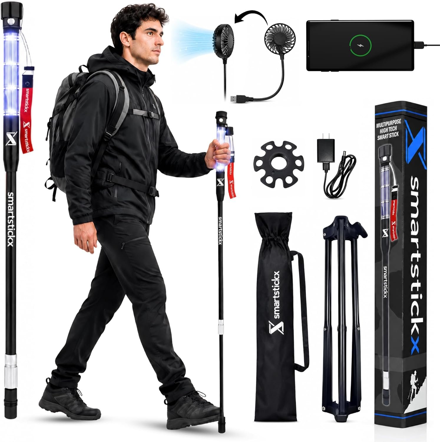 You are currently viewing Tactical Walking Stick with Dual LED Light